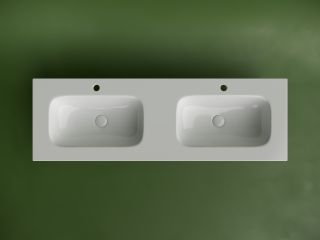 Раковина Ceramicanova Grace CN7022 с двумя чашами 140 см белый